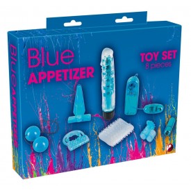 Голубой вибронабор из 8 предметов Blue Appetizer